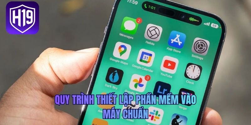 Quy trình thiết lập phần mềm vào máy chuẩn